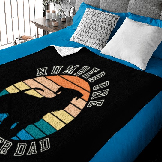Number One Schnauzer Dad Baby Blankets