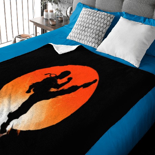 Karate Kick Taekwondo Kickboxing Martial Arts Baby Blankets