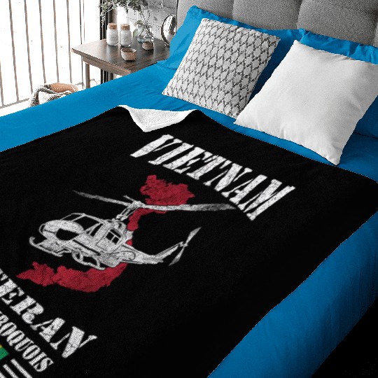 UH1 Vietnam Veteran Baby Blankets