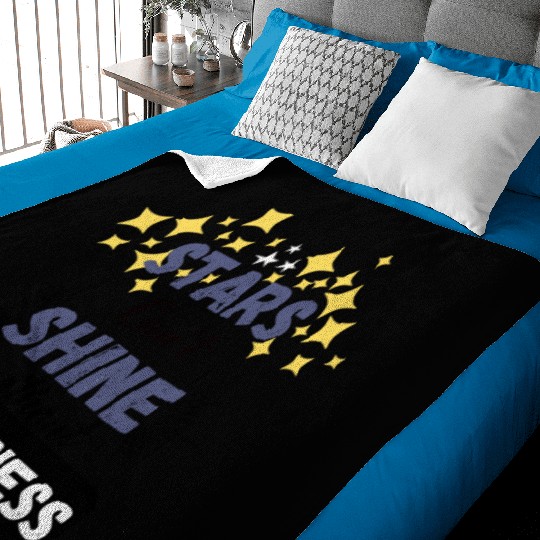 Stars can't shine without darkness Baby Blankets