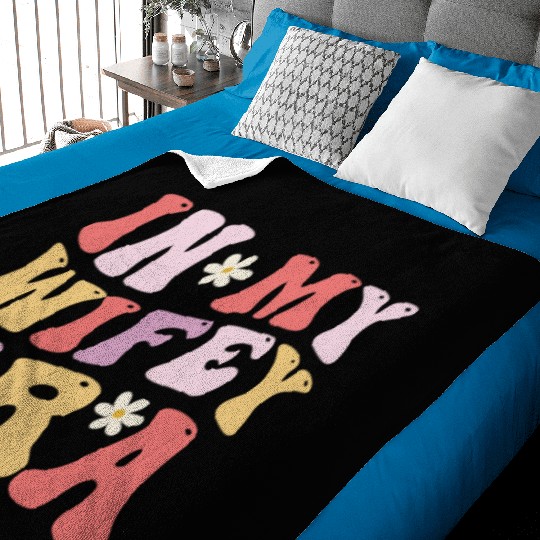 In My Wifey Era retro Groovy Women Baby Blankets