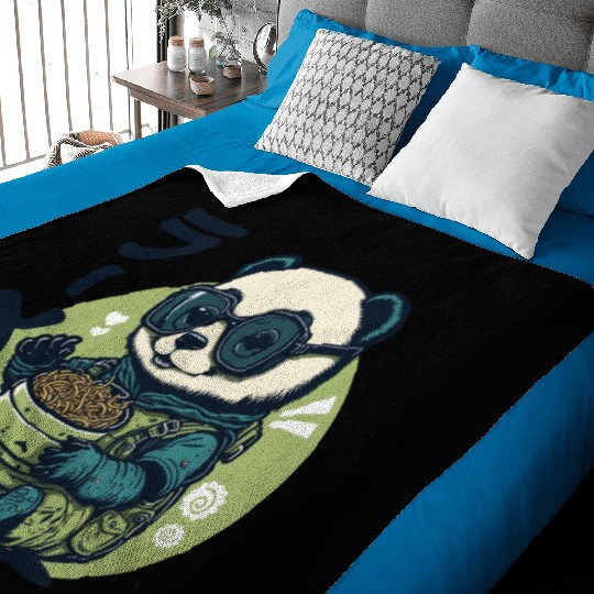 Panda Ramen Cute Kawaii Baby Blankets