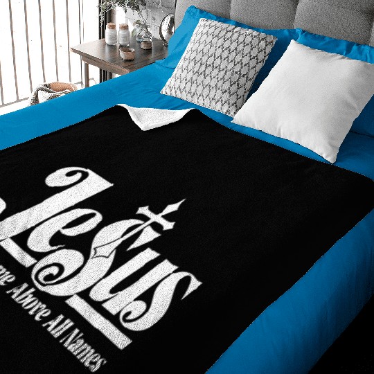 Jesus Name Aboye Names Christian Christmas Baby Blankets