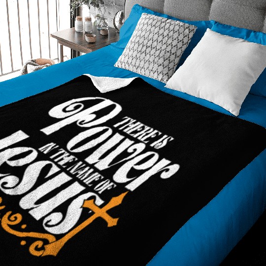 Power In The Name Of Jesus Christian Christmas Baby Blankets