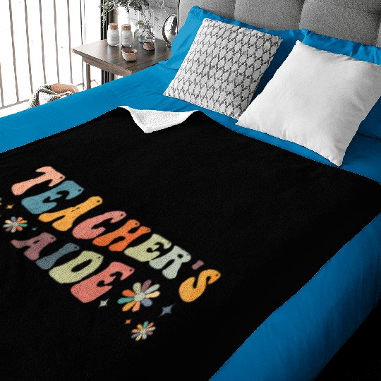 Groovy Teacher's Aide Teacher Assistant Baby Blankets