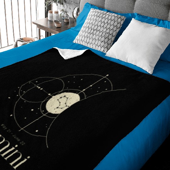 Gemini Star Constellation Zodiac Minimalist Baby Blankets