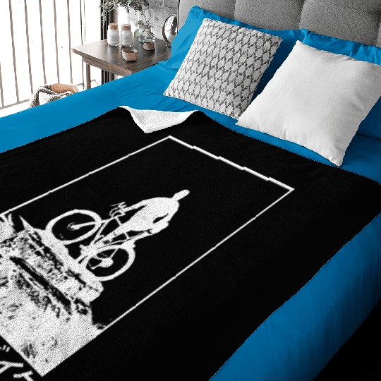 Mountain Bike Kanji Baby Blankets