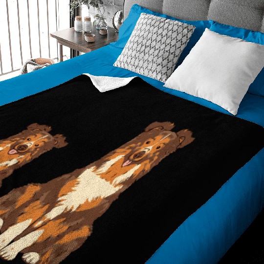 Collie Dog Lover Parent Dad Mom and Son Daughter Baby Blankets