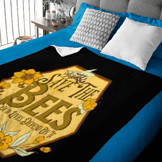 Honey Bee Beekeeping Save The Bees Baby Blankets