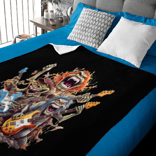 Monsters of Rock and Roll for Music enthusiasts Baby Blankets