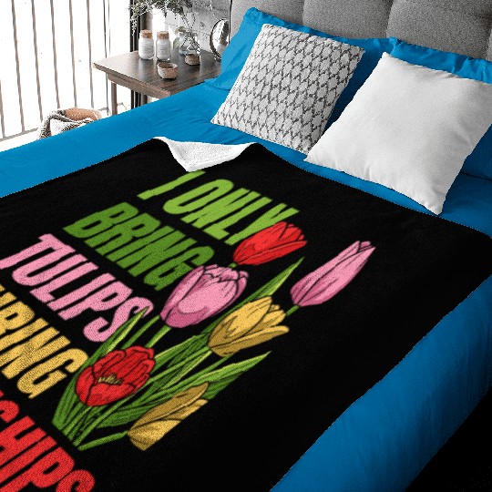 Tulip Gardening Tulips Baby Blankets