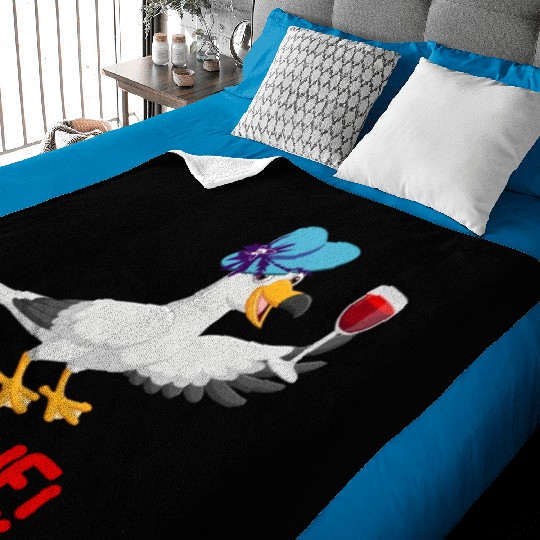 Seagull Baby Blankets Wine Lover North German Seagulls