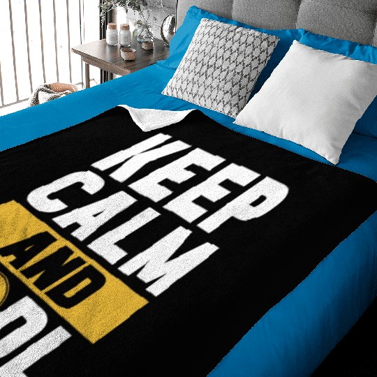 Cryptocurrency Keep Calm And HODL Stock Market Baby Blankets