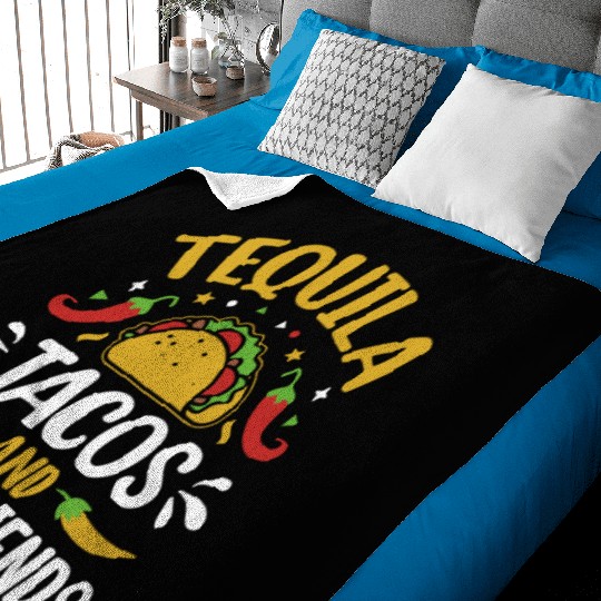 tequila tacos and best friends Baby Blankets