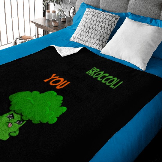 Maybe Broccoli Doesnt Like You Either Funny Kawaii Baby Blankets