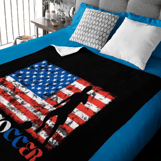 Usa Soccer Baby Blankets