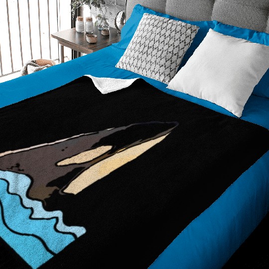 Born to Be Wild: Playful Orca Design Baby Blankets