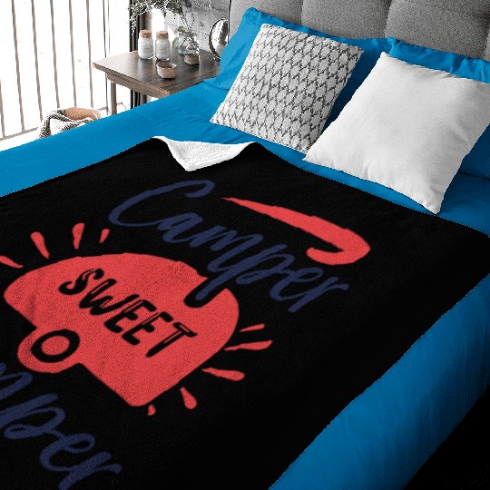 Camper Sweet Camper Baby Blankets