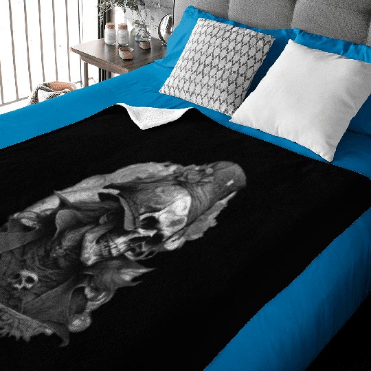 girl skull Baby Blankets