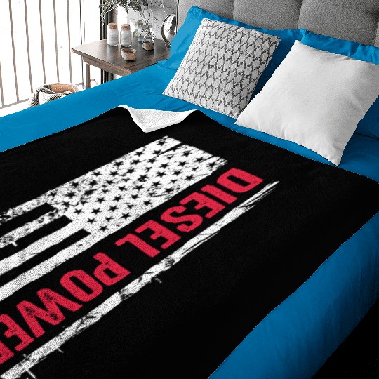 Diesel Power American Flag Baby Blankets