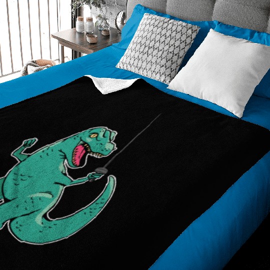Funny Dinosaur Fencing Humor For A Trex Dino Lover Baby Blankets