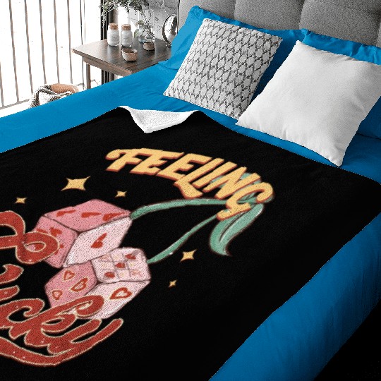 Feeling Lucky Tic Tac Toe Love Game Valentine Gift Baby Blankets