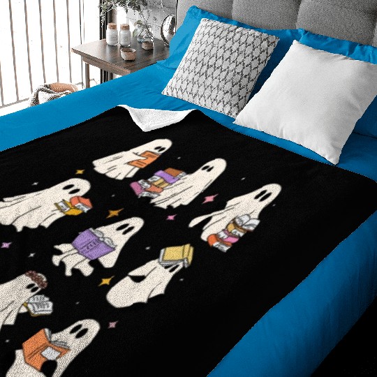 Teacher Halloween Ghost Read Books Reading Teacher Baby Blankets