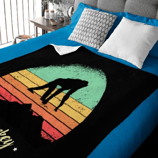 Monkey Vintage Animals Retro Sunset Ape Baby Blankets