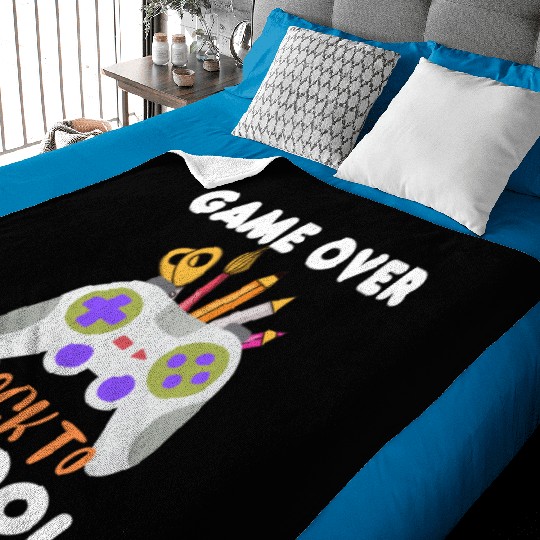 GAME OVER BACK TO SCHOOL Baby Blankets
