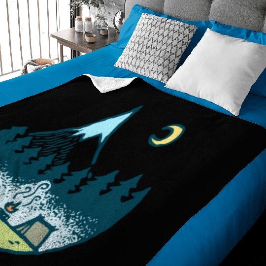 Keep It Simple (Camping At Night) Baby Blankets