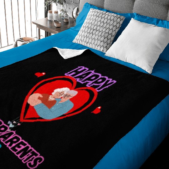 Happy Grandparents Day Baby Blankets