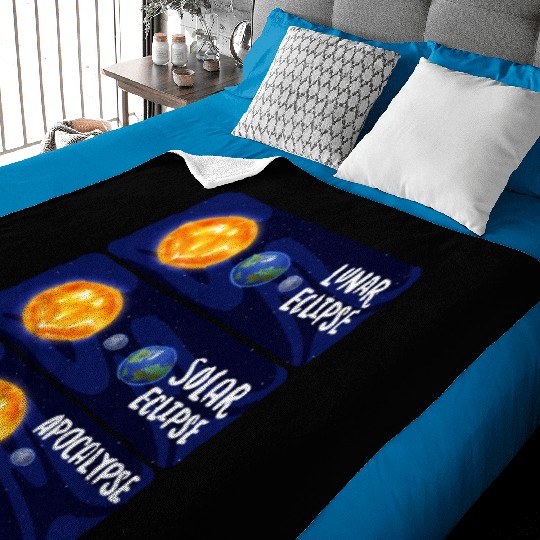 Lunar Eclipse Solar Apocalypse Astrology Science Baby Blankets