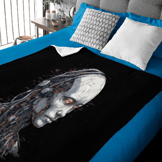 Ai Robot face Baby Blankets