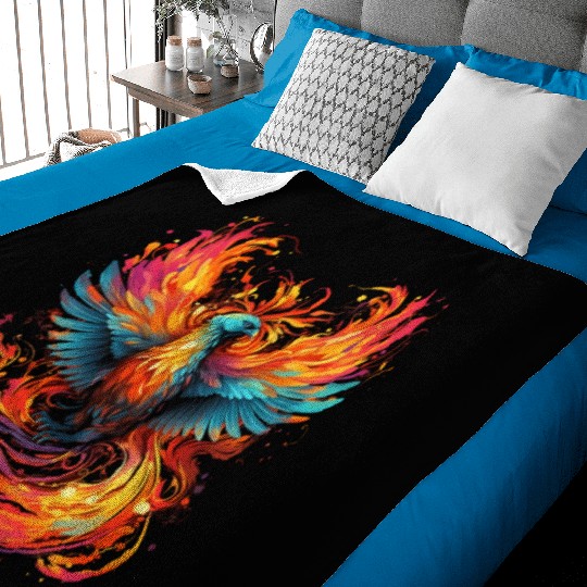 Phoenix Bird Mythical Baby Blankets
