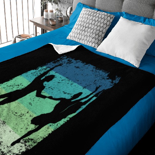 Ballet Dance Couple Vintage Ballerina Baby Blankets