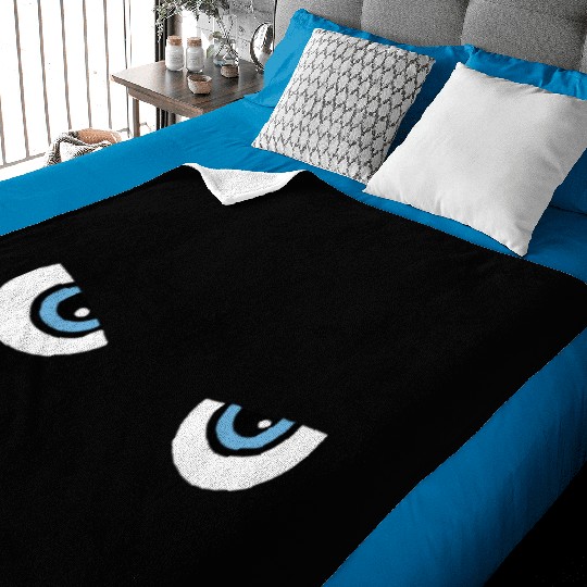 Black Cat Blue Eyes | Halloween Gift For Cat Lover Baby Blankets