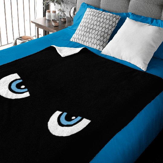 Black Cat Blue Eyes | Halloween Gift For Cat Lover Baby Blankets