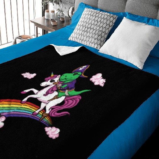 Dinosaur Pirate Cool Unicorn Lazy Creepy Halloween Baby Blankets