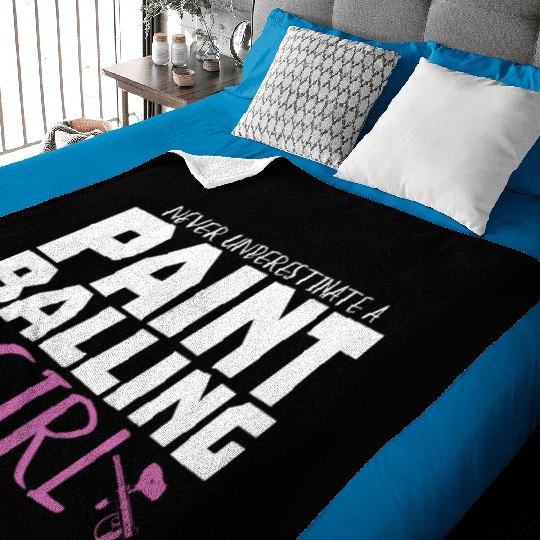 Paintball Girl Paintballer Speedball Camouflage Baby Blankets