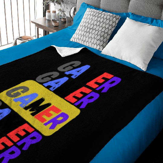 Distressed Retro Gamer Baby Blankets