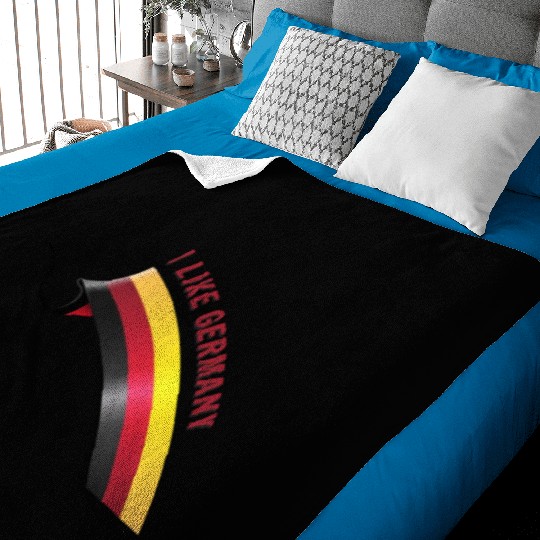 I LIKE GERMANY with Flag Baby Blankets
