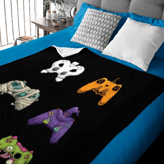 Gaming Gamer Game Controller Lazy Creepy Halloween Baby Blankets