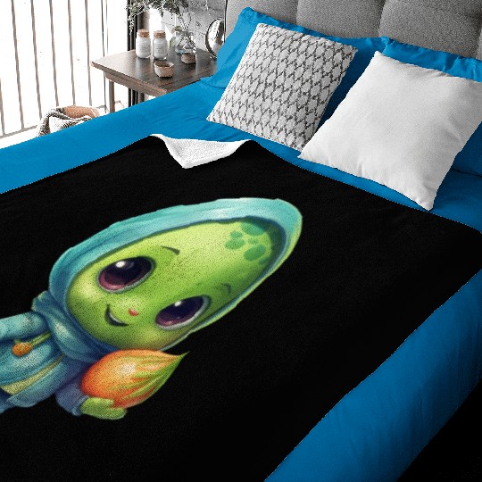 Sweet Alien Onion: Veggie Enchantment Baby Blankets