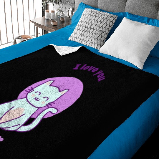 I Love You Purry Much Baby Blankets