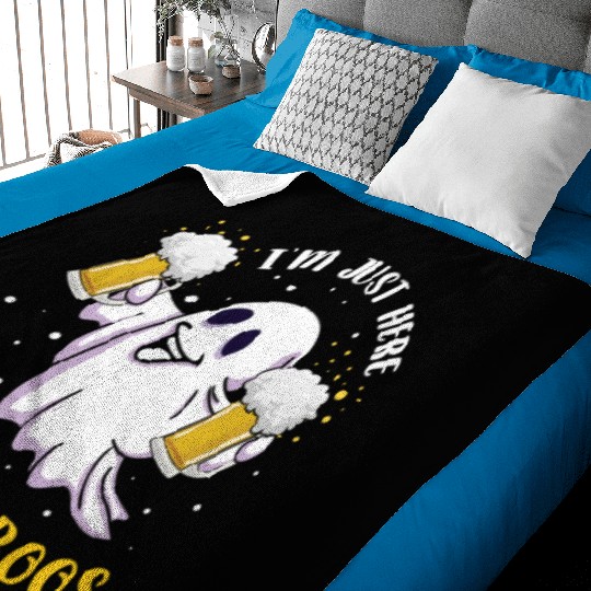 Alcohol Ghost Beer Lover Lazy Creepy Halloween Baby Blankets