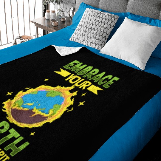 Climate Change Environmental Earth Day Planet Baby Blankets