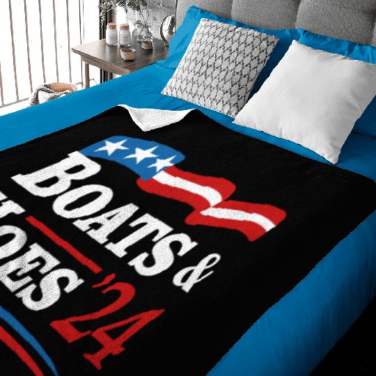 Boats & Hoes 24 Vintage Retro Meme Step Brother Baby Blankets