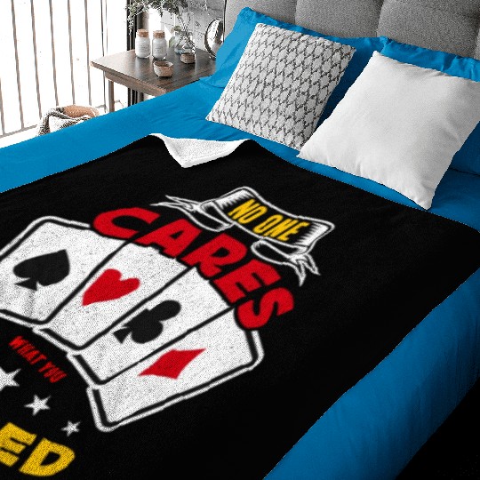 Classic Blackjack No One Cares What You Card Game Baby Blankets