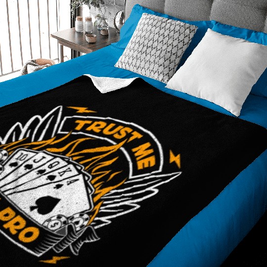 Classic Blackjack Trust Me I'm Pro Loves Card Game Baby Blankets