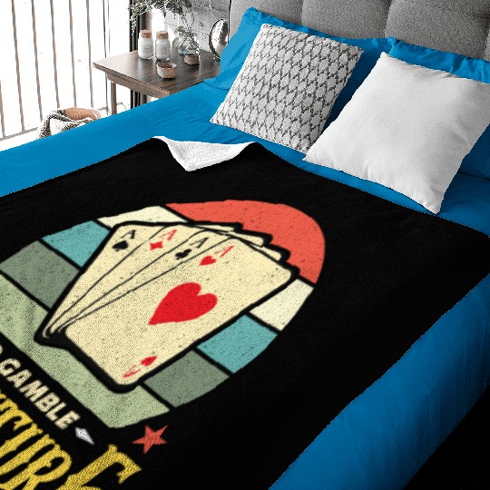 Classic Blackjack No Gamble No Future Retro Dealer Baby Blankets